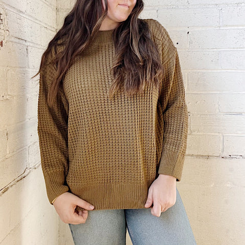 Waffle Knit Pullover