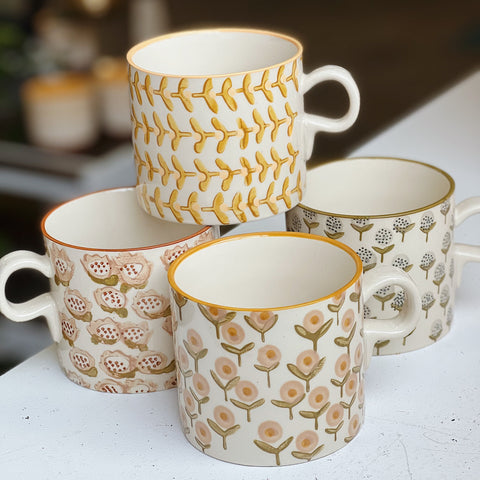 Floral Pattern Mugs
