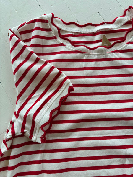 Scalloped Trim T Shirt