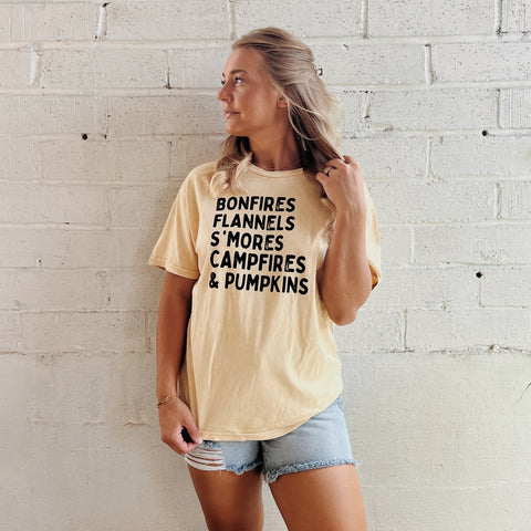 "Bonfires Flannels" Graphic Tshirt