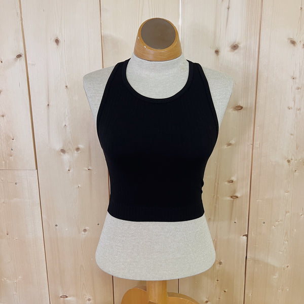 Cropped Ribbed Seamless Tank Top
