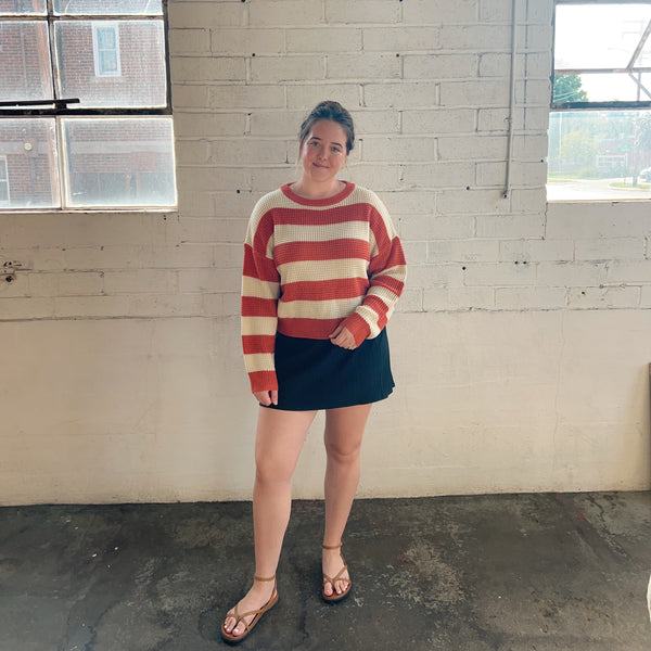 Striped Round Neck Sweater