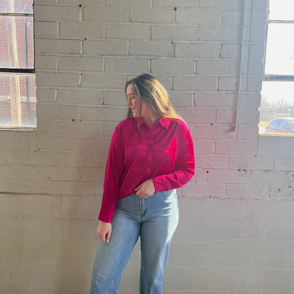 Satin Button Up