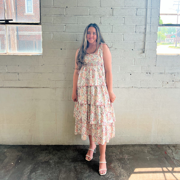 Smocked Floral Dress