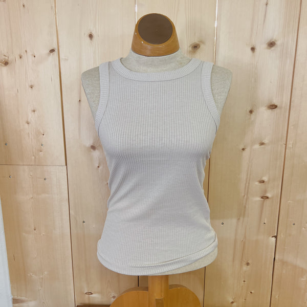 Ribbed Scoop Neck Tank Top