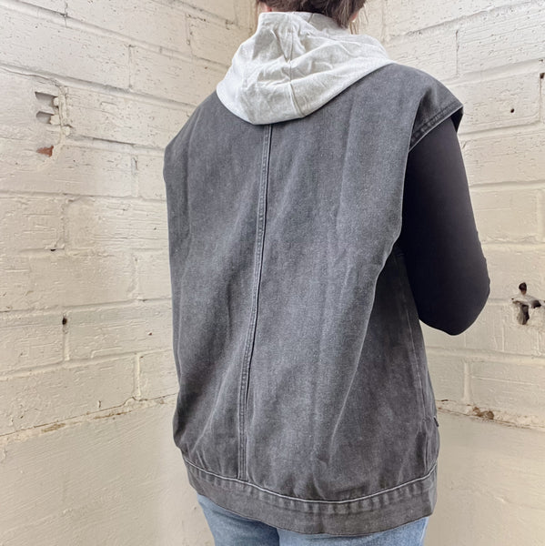Demin Vest Hoodie