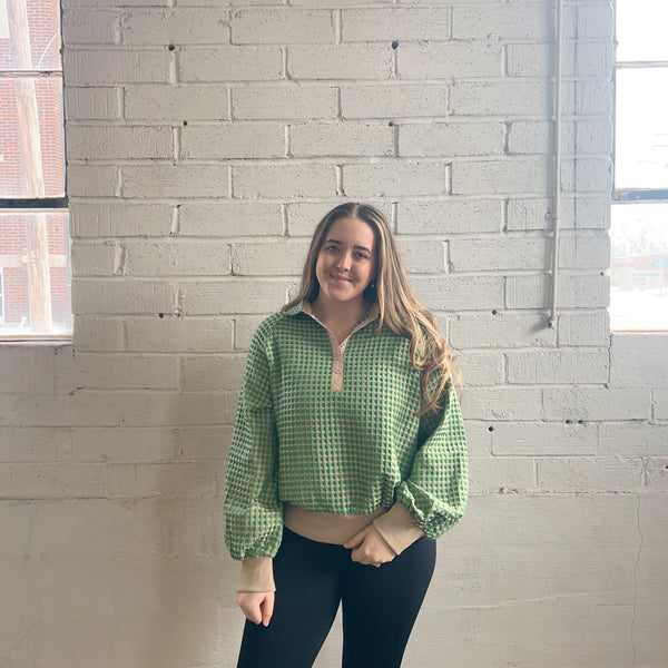 Collared Two Tone Sweater