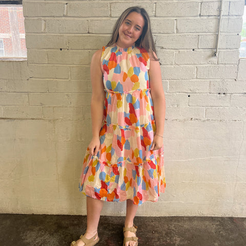 Spotted Midi Dress