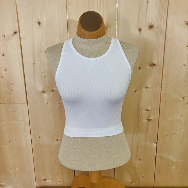 Cropped Ribbed Seamless Tank Top