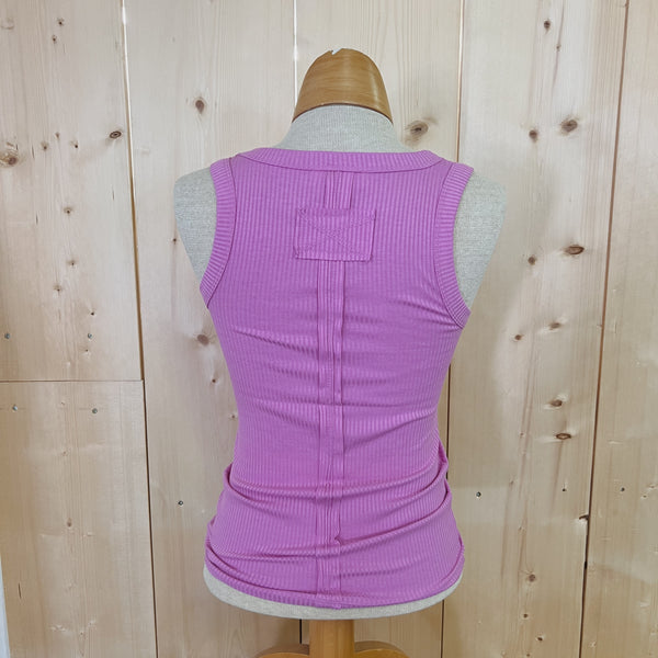 Ribbed Scoop Neck Tank Top