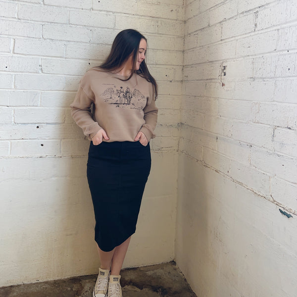 Black Demin Skirt