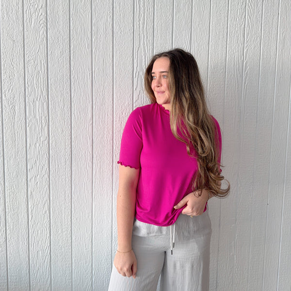 Ruffle Trim Top