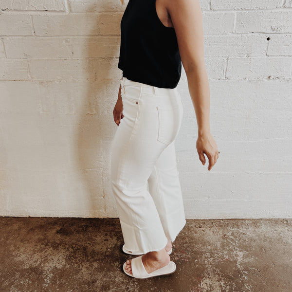 White Denim Pants