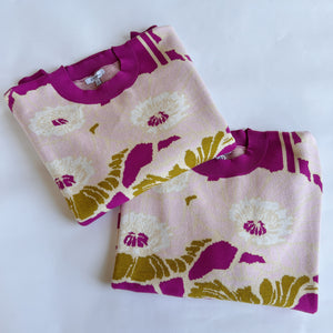 Floral Long Sleeve Sweater | Plus Size
