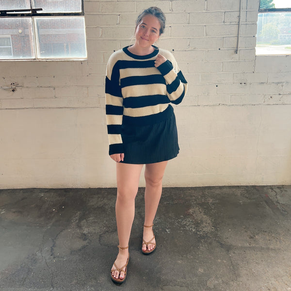 Striped Round Neck Sweater