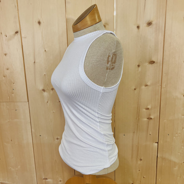 Soft Ribbed Crew Neck Tank Top