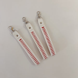 Baseball Leather Keychain