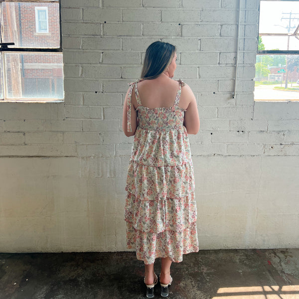 Smocked Floral Dress