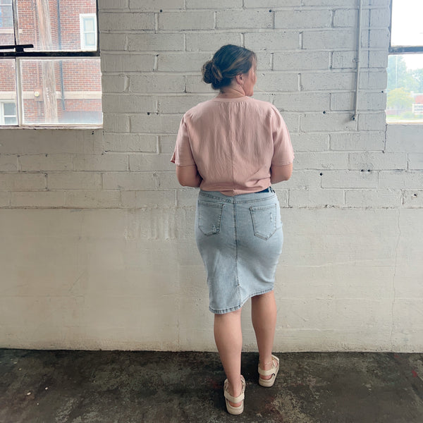 Maelia Denim Skirt