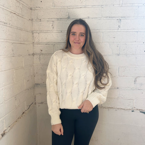 Pearl Cable Sweater