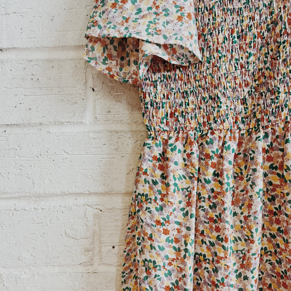 Coral Floral Print Maxi Dress | Plus Sizes