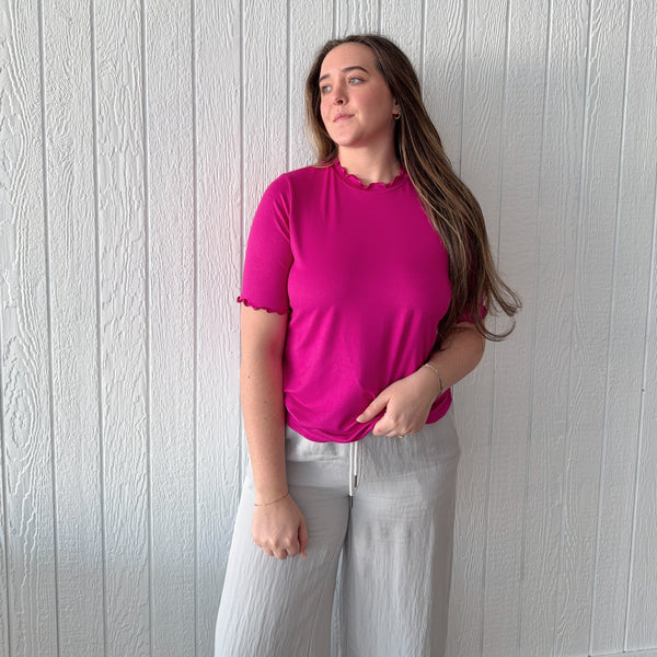 Ruffle Trim Top