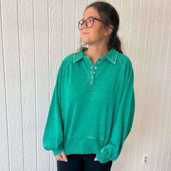 Button UP Pullover
