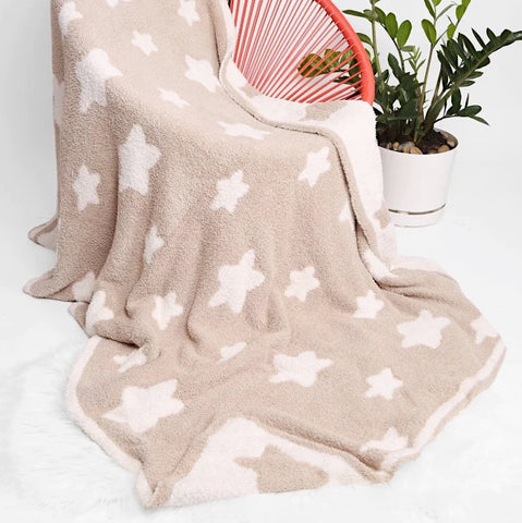 Star Print Soft Throw Blanket