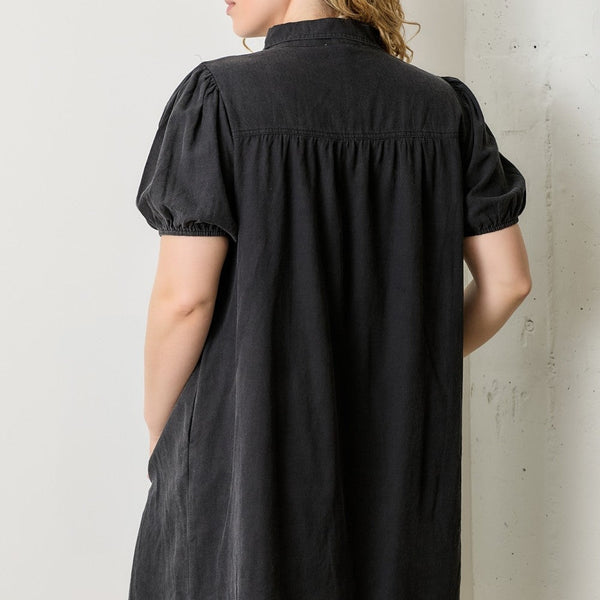 Denim Button-Up Dress
