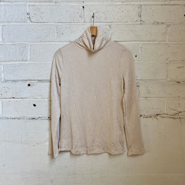 Ribbed Turtle Neck Long Sleeve