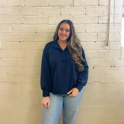 Half Snap Sweatshirt