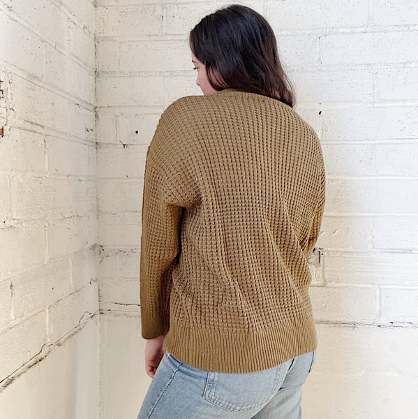 Waffle Knit Pullover