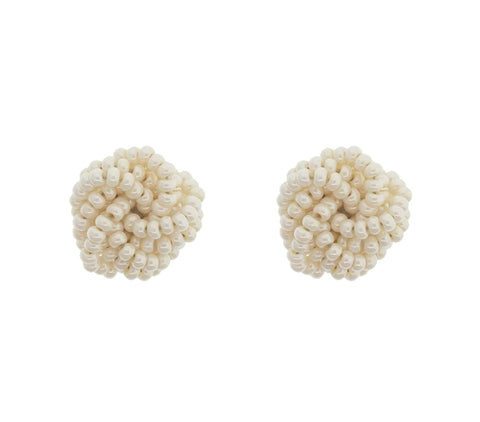 Roll-On Rosette Beaded Earrings