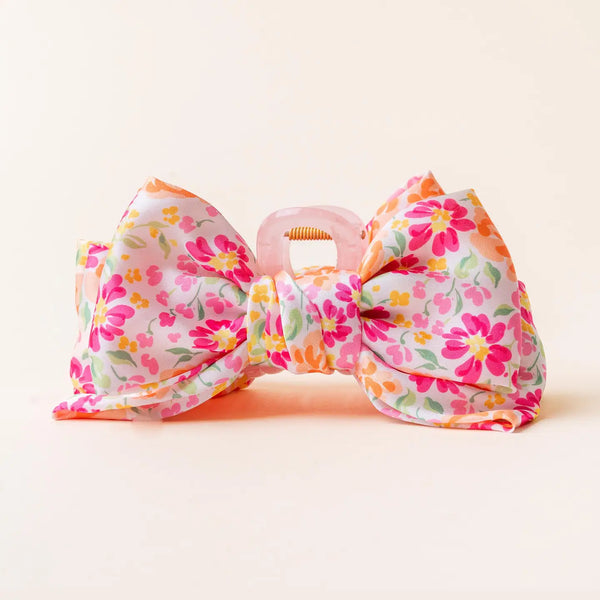 Satin Bow Claw Clip