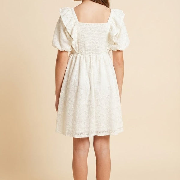 Girls Floral Lace Dress