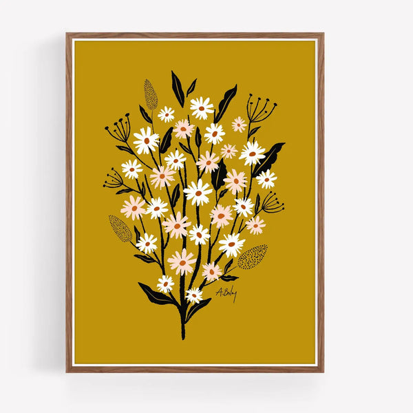 Sunshine Daisies - Floral Illustration Prints