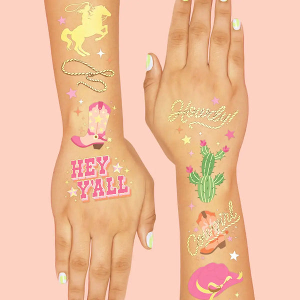 Cowgirl Kids Temporary Tattoos