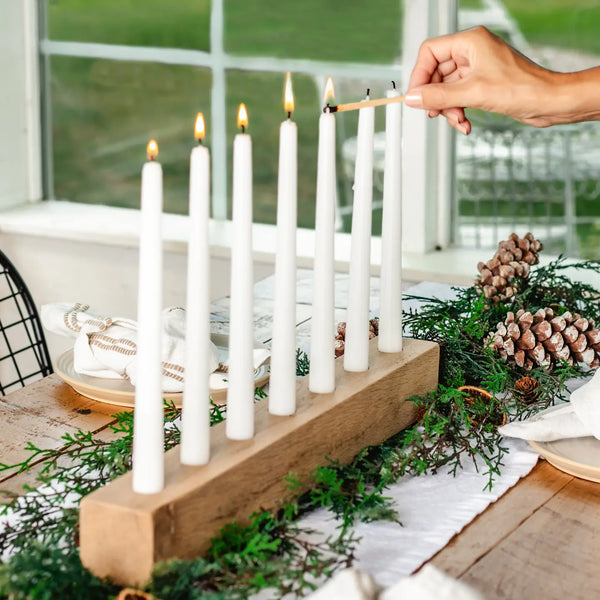 Wood Taper Candle Holder