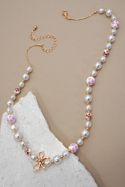 Pearl Bow Necklace