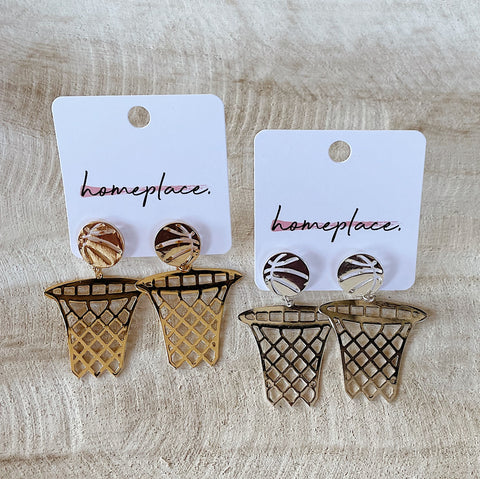 Earrings | Basketball Hoop