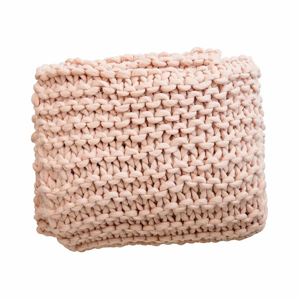 Throw | Pink Crocheted