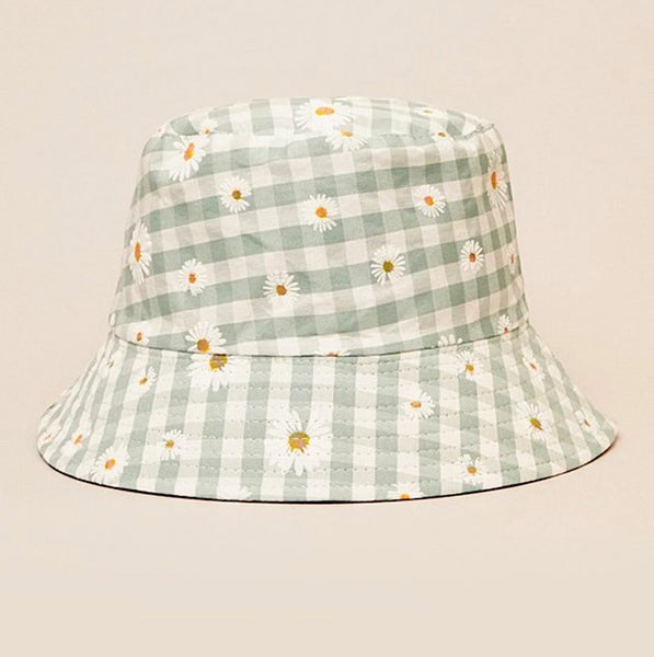 Floral Gingham Bucket Hat