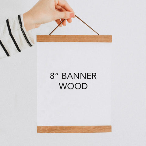 Magnetic Wood Banner | 8"