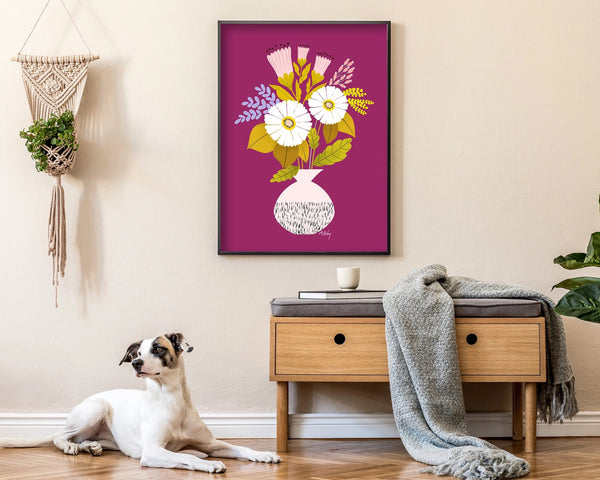 Joy - Floral Illustration Print
