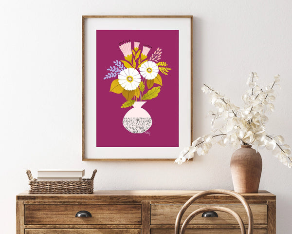 Joy - Floral Illustration Print