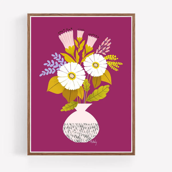 Joy - Floral Illustration Print