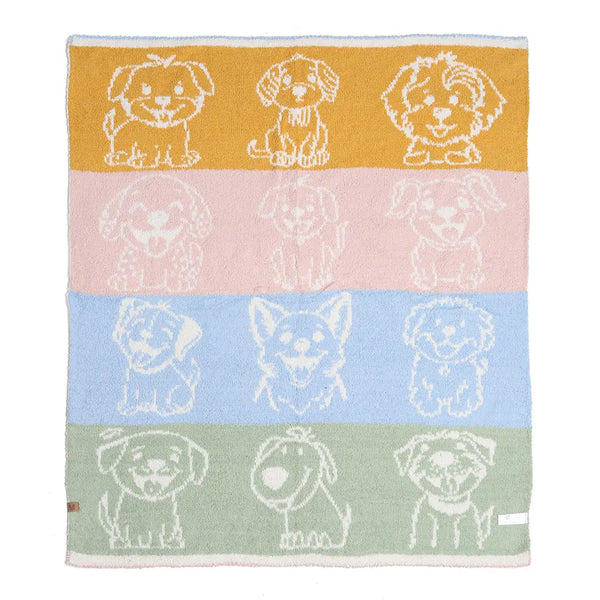 Child's Multi Puppy Pattern Throw Blanket