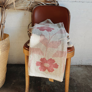 Pink Flowers Baby Blanket