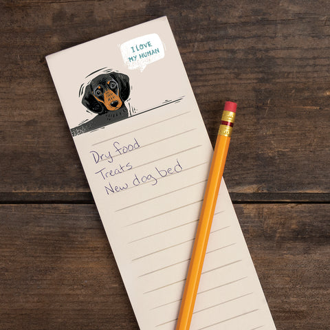 List Notepad - Dog - I Love My Human