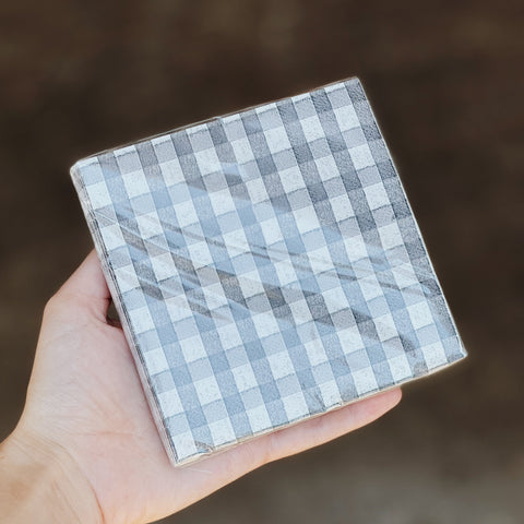 Grey Buffalo Check Napkins